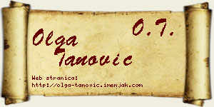 Olga Tanović vizit kartica